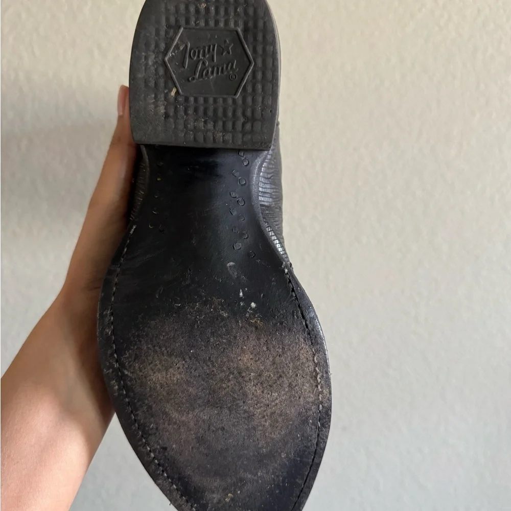 Tony Lama black teju lizard  Cowboy Boots - Picture 4 of 4
